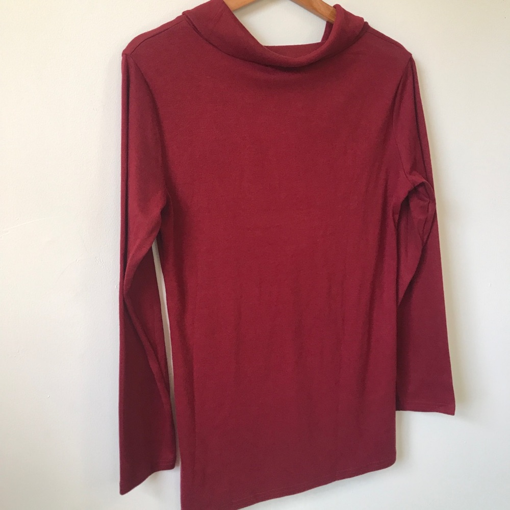 Luckymore Cowl Neck Pullover Long Sleeve Tunic Top with Zipper, Size M - Picture 14 of 16
